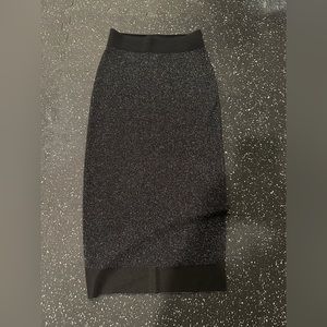 Rah & Bone Metallic Knit Pencil Skirt
